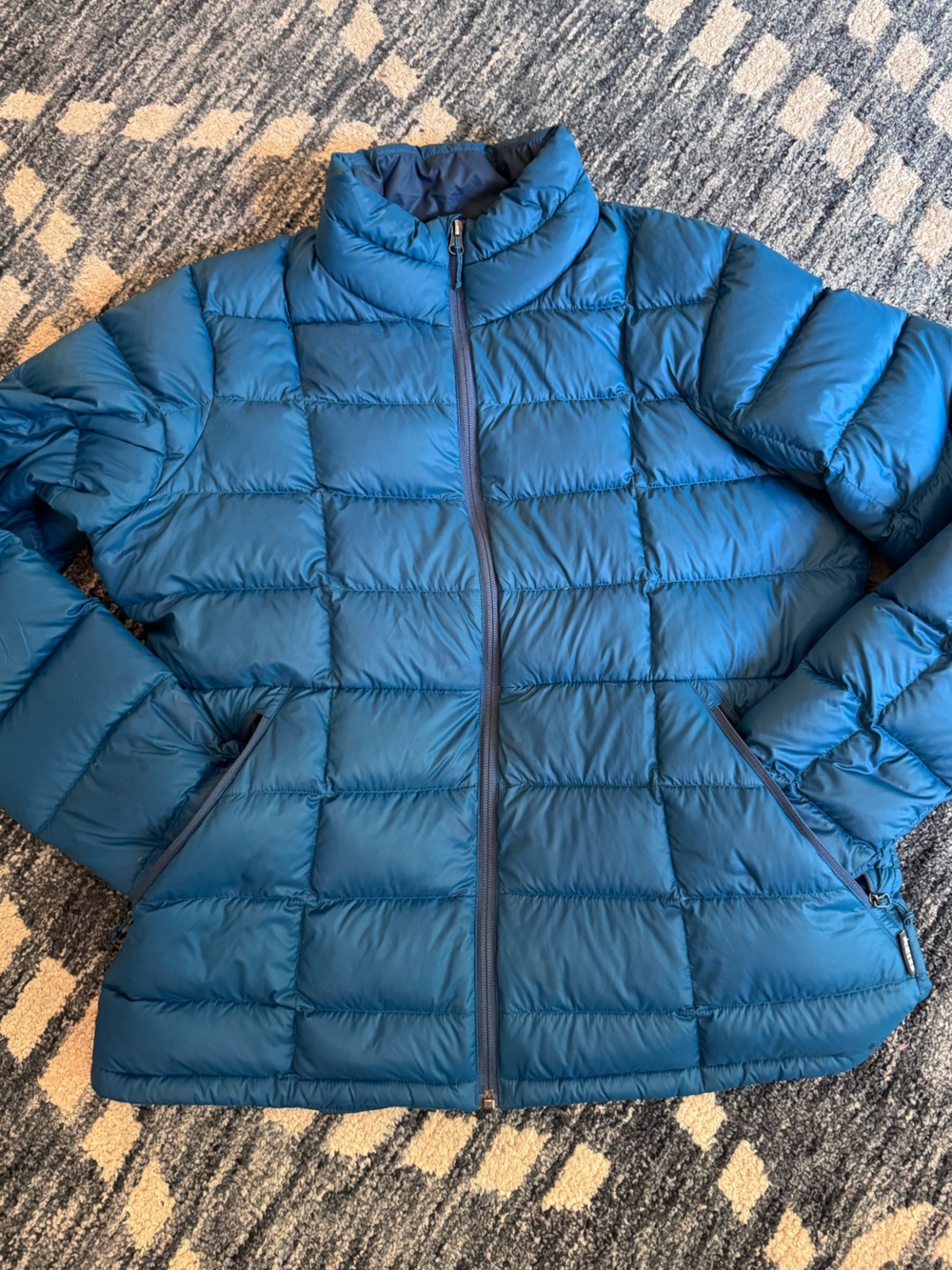 REI Co-op 650 Down Jacket Women’s Large Teal Blue Puffer